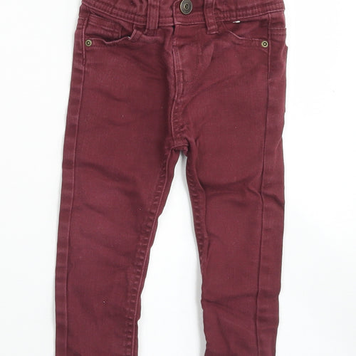 Denim Co Boys Purple  Cotton Capri Jeans Size 12-18 Months  Button