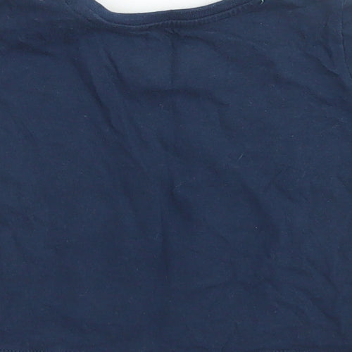Little Rebel Boys Blue  Cotton Basic T-Shirt Size 9-12 Months Crew Neck  - Lobster