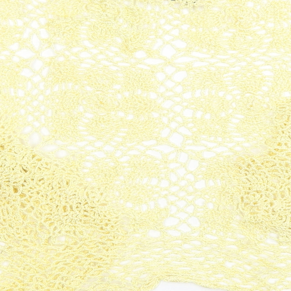 George Womens Yellow Round Neck  Viscose Shrug Jumper Size 12   - Cropped