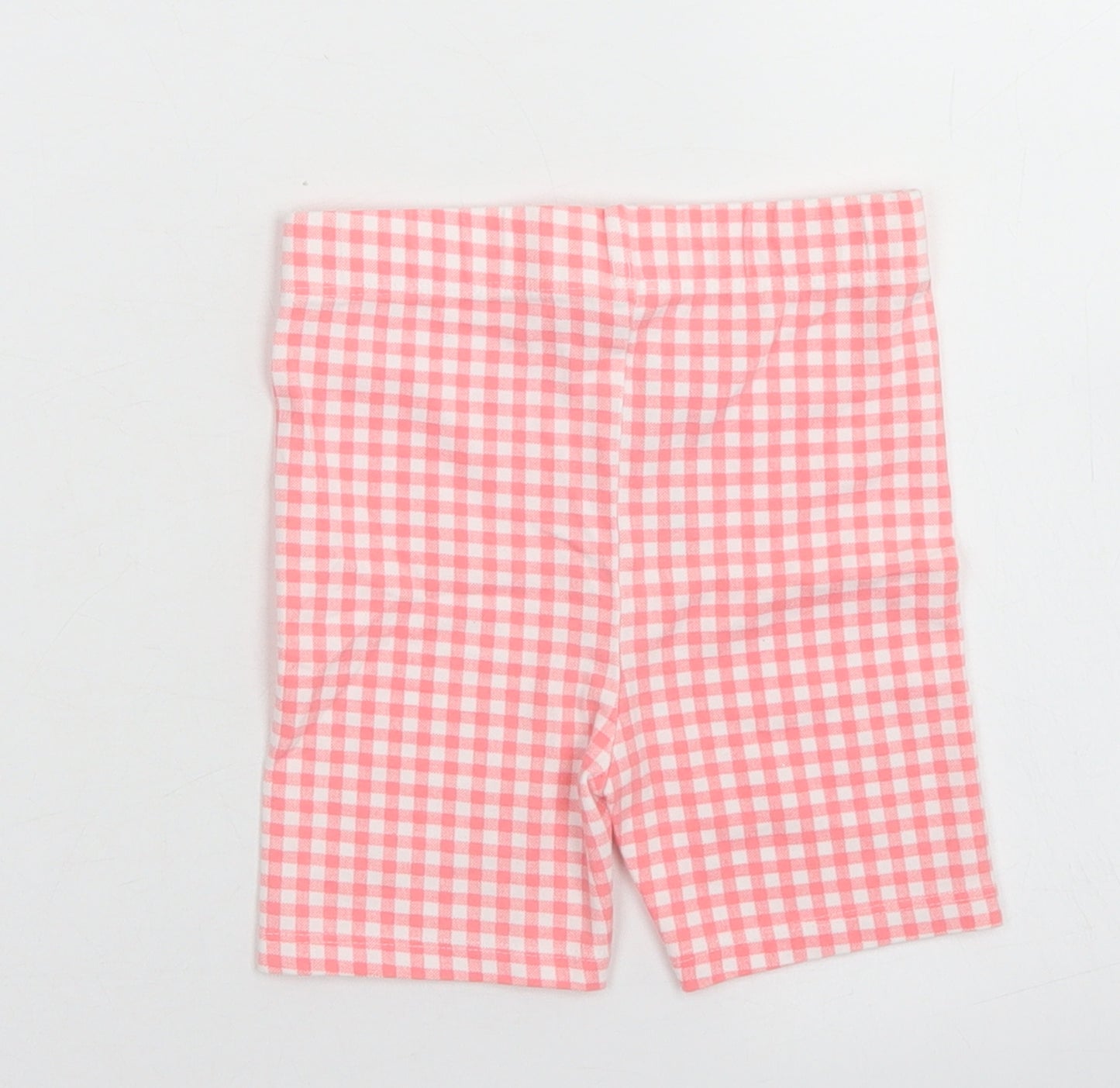 George Girls Pink Check Cotton Cargo Leggings Size 12-18 Months
