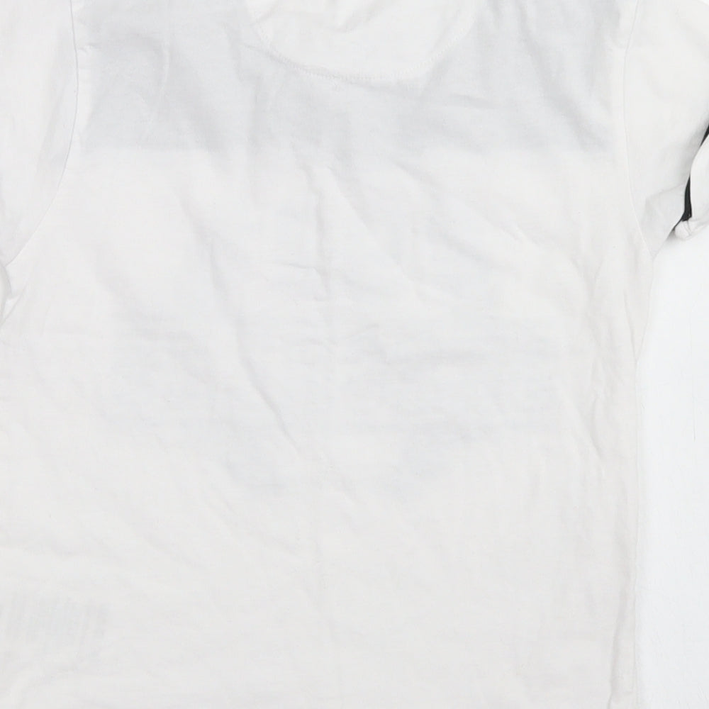 Skechers Girls White  Cotton Basic T-Shirt Size 8-9 Years Crew Neck
