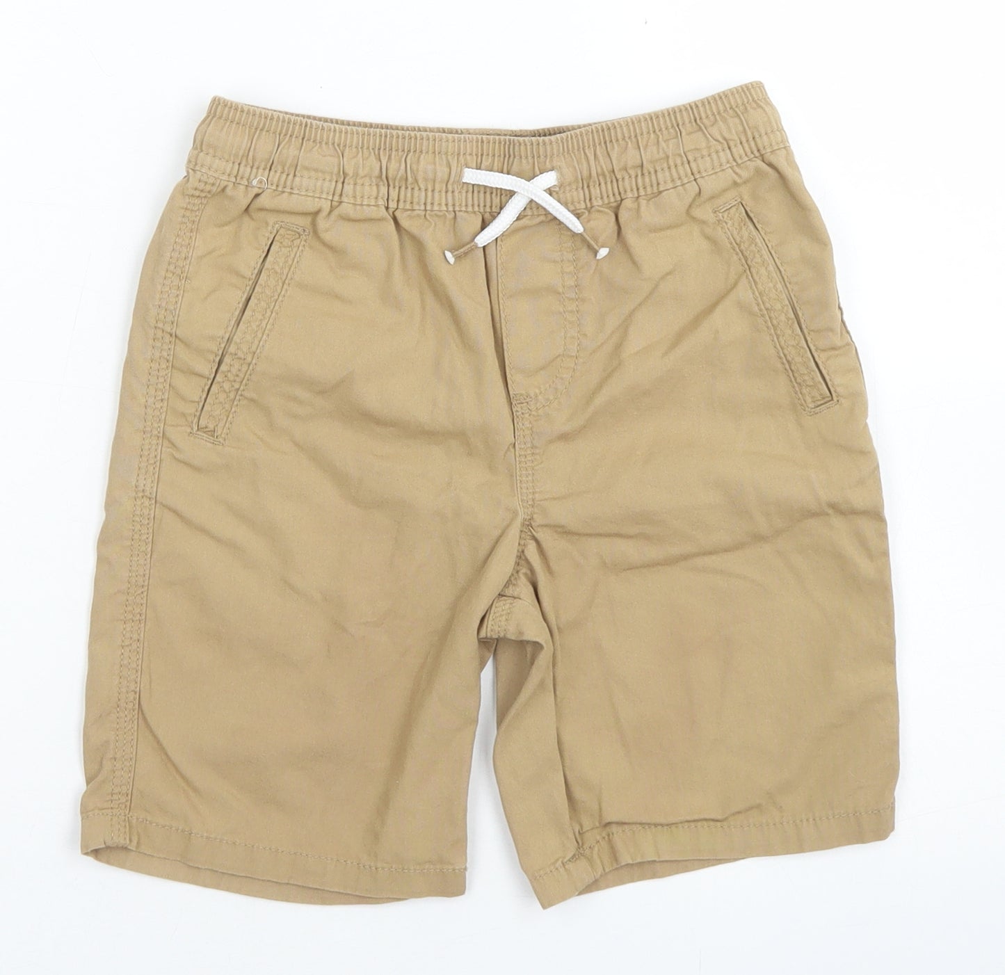 Denim Co Boys Brown  Cotton Chino Shorts Size 8-9 Years  Regular Drawstring