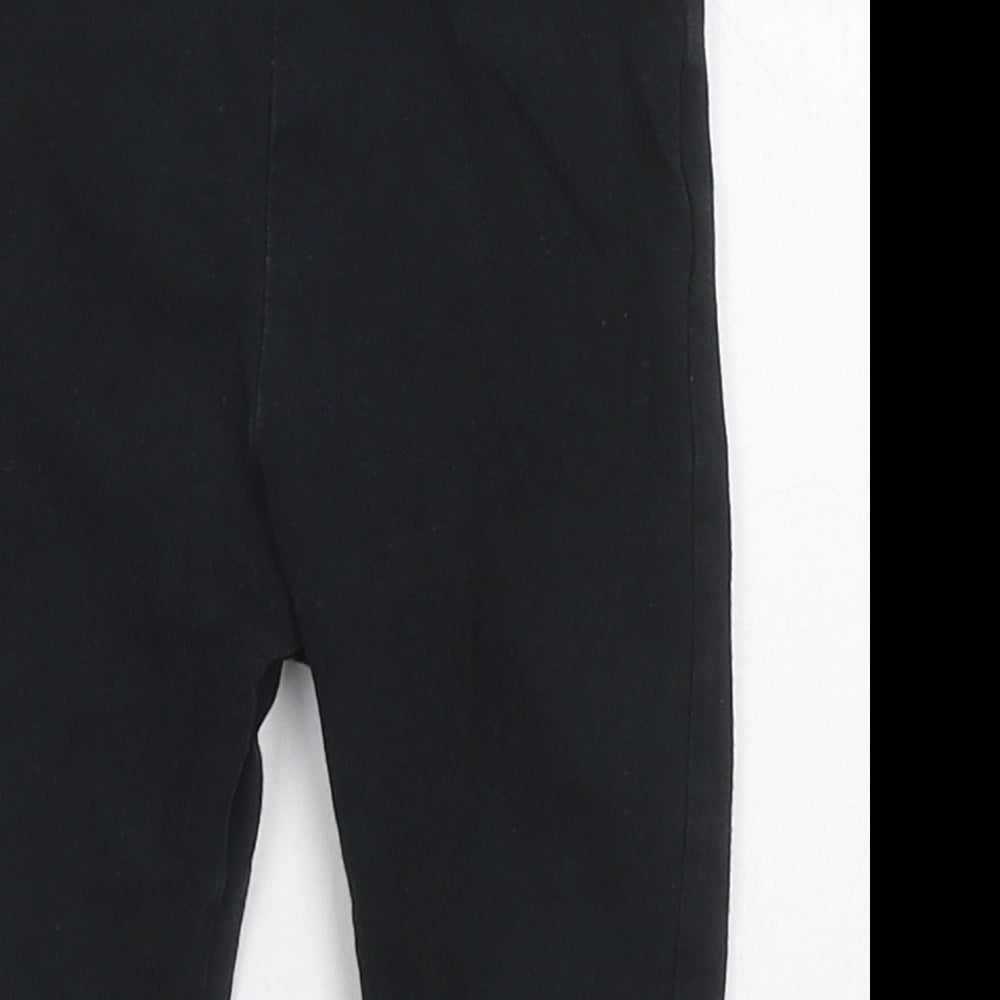 Fred & Flo Girls Black  Cotton Capri Leggings Size 6-9 Months