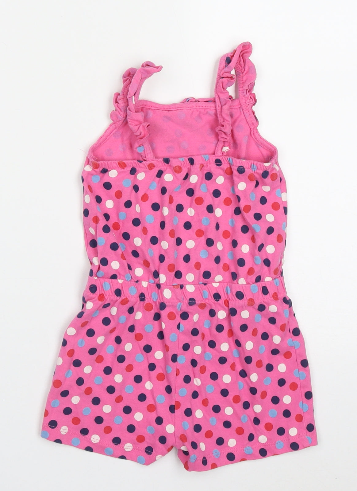 George Girls Multicoloured Polka Dot Cotton Playsuit One-Piece Size 2-3 Years  Pullover