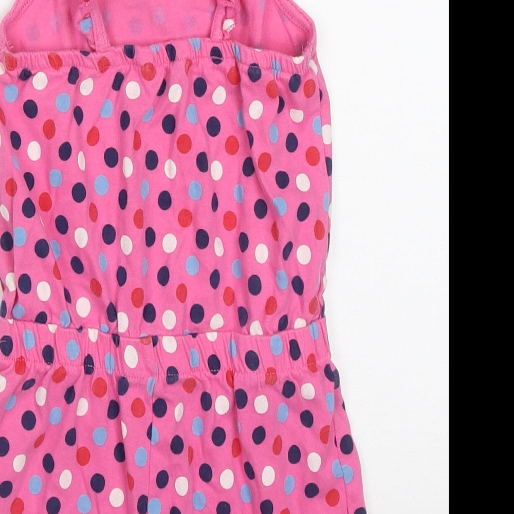 George Girls Multicoloured Polka Dot Cotton Playsuit One-Piece Size 2-3 Years  Pullover