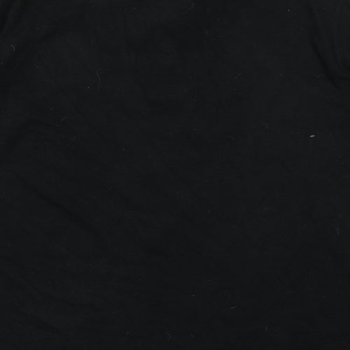 Man Essentials Mens Black  Cotton  Polo Size L V-Neck Pullover