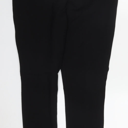 NEXT Womens Black  Viscose Trousers  Size 12 L29 in Regular Button