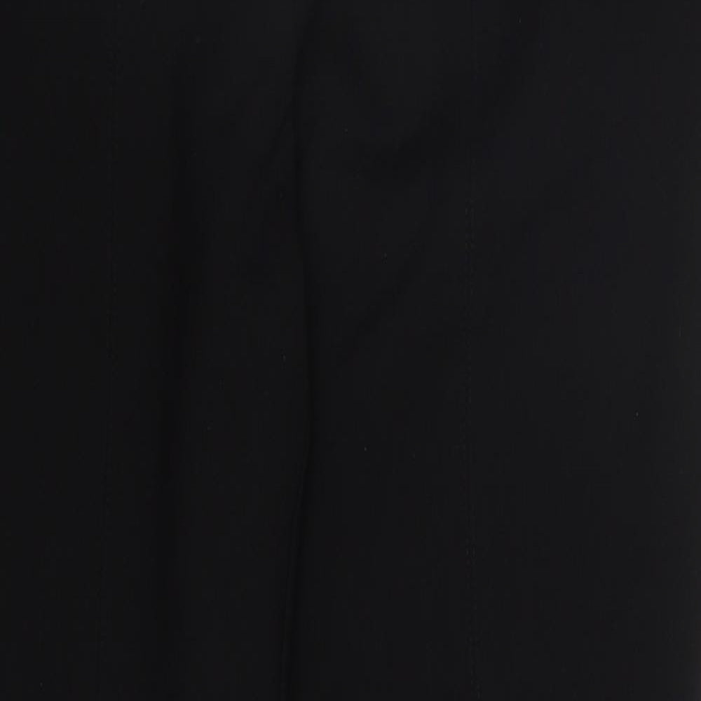 NEXT Womens Black  Viscose Trousers  Size 12 L29 in Regular Button