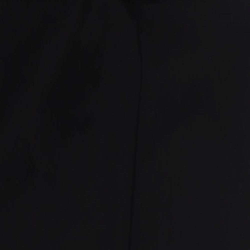 NEXT Womens Black  Viscose Trousers  Size 12 L29 in Regular Button