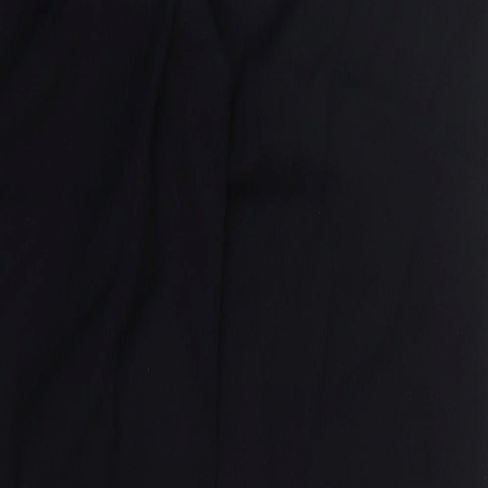 Marks and Spencer Womens Blue  Polyester Trousers  Size 12 L32 in Regular Hook & Eye
