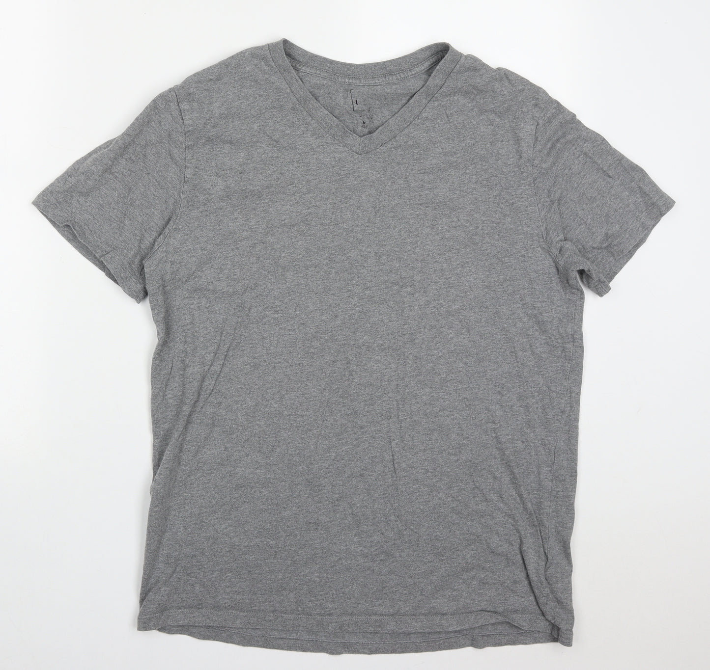 Gap Mens Grey  Cotton  T-Shirt Size M V-Neck