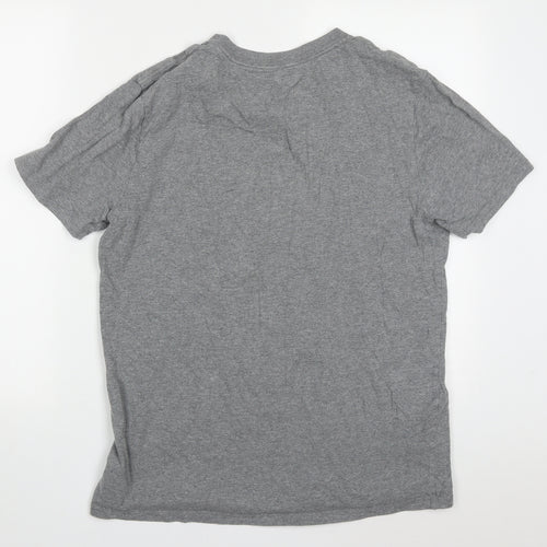 Gap Mens Grey  Cotton  T-Shirt Size M V-Neck