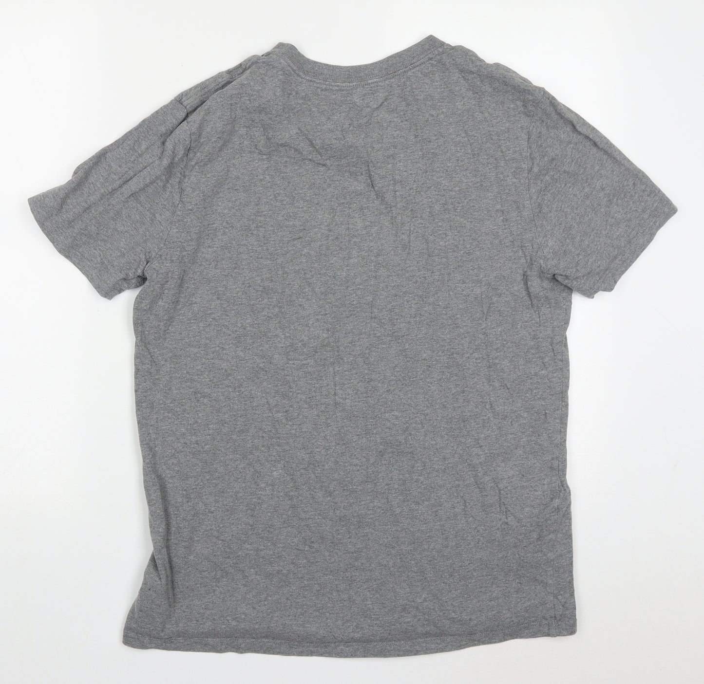 Gap Mens Grey  Cotton  T-Shirt Size M V-Neck