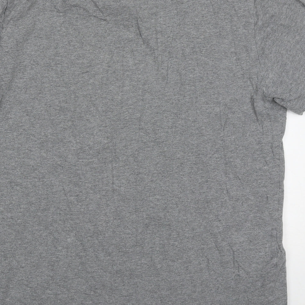 Gap Mens Grey  Cotton  T-Shirt Size M V-Neck