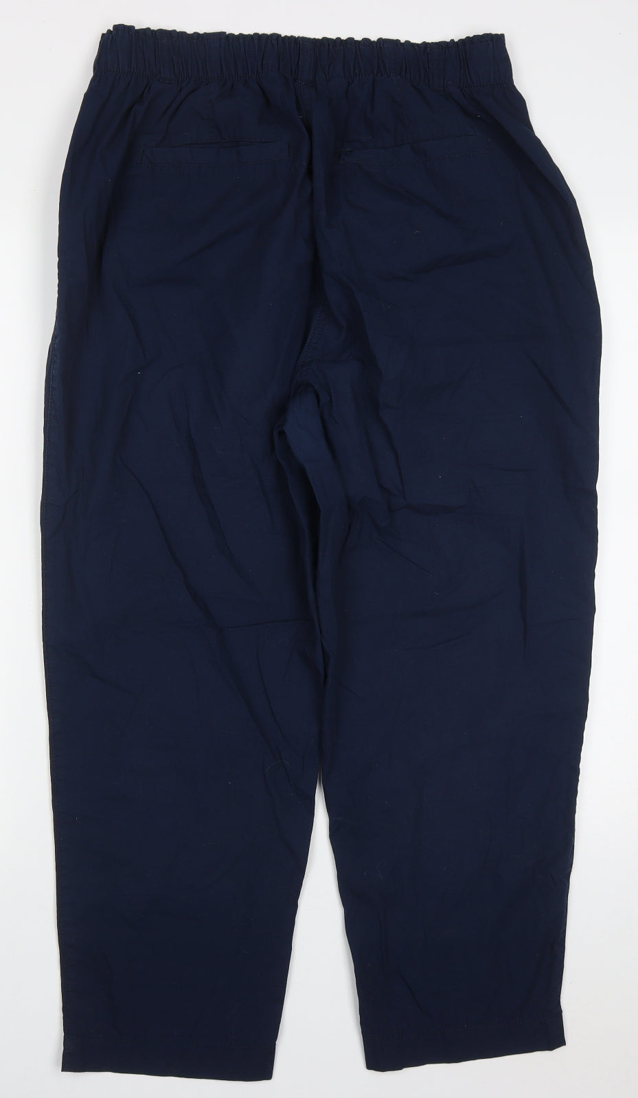 George Womens Blue  Cotton Trousers  Size 16 L25.5 in Regular Button