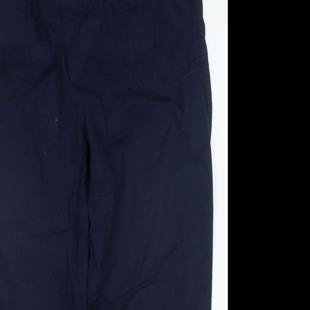 George Womens Blue  Cotton Trousers  Size 16 L25.5 in Regular Button