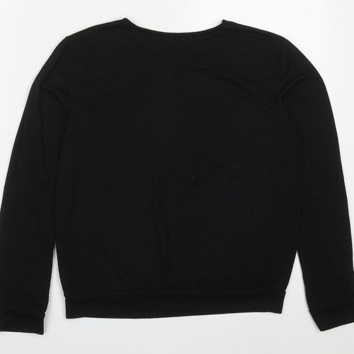 Studio Womens Black  Polyester Pullover Sweatshirt Size 8  Pullover - Paris