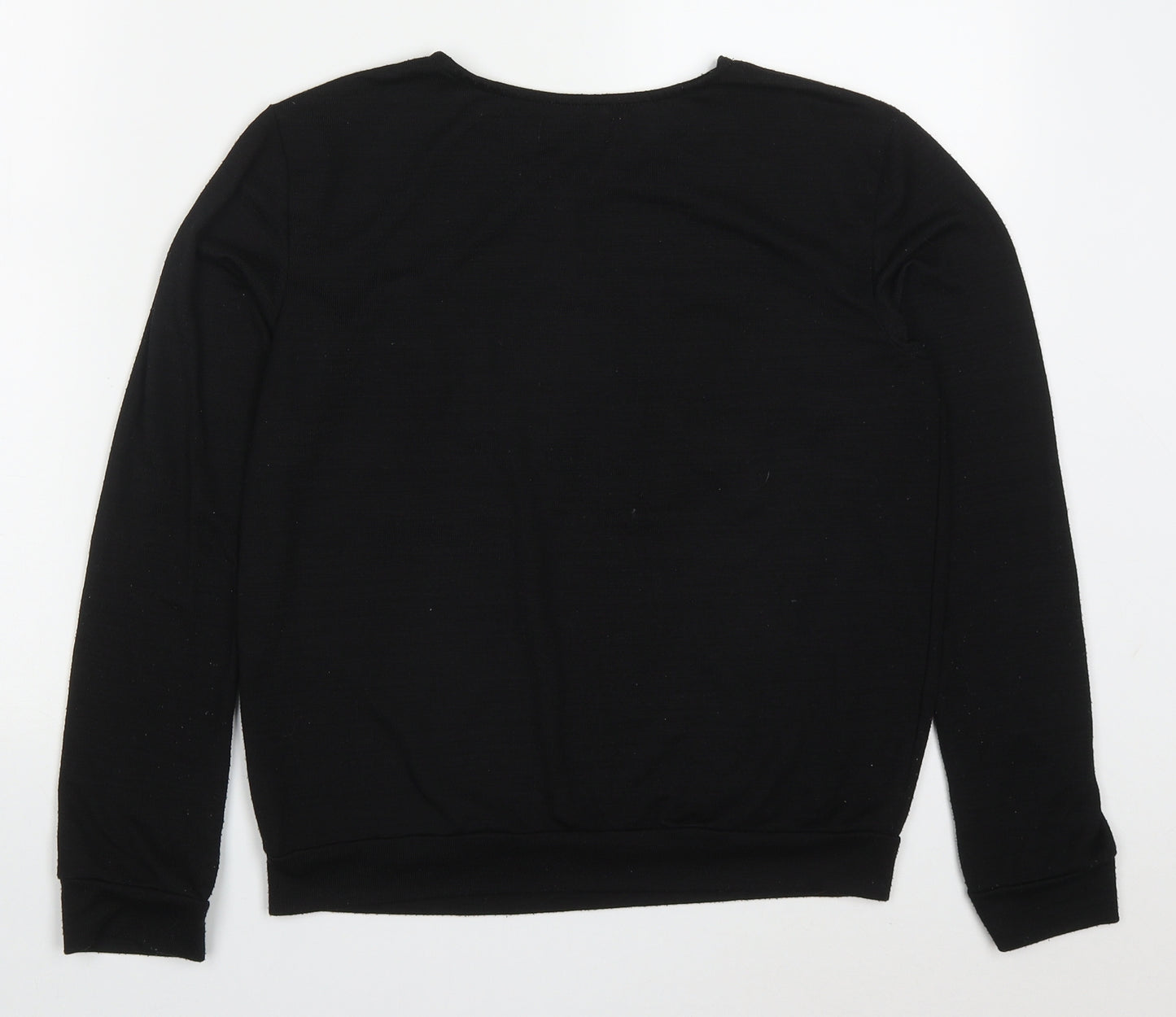 Studio Womens Black  Polyester Pullover Sweatshirt Size 8  Pullover - Paris