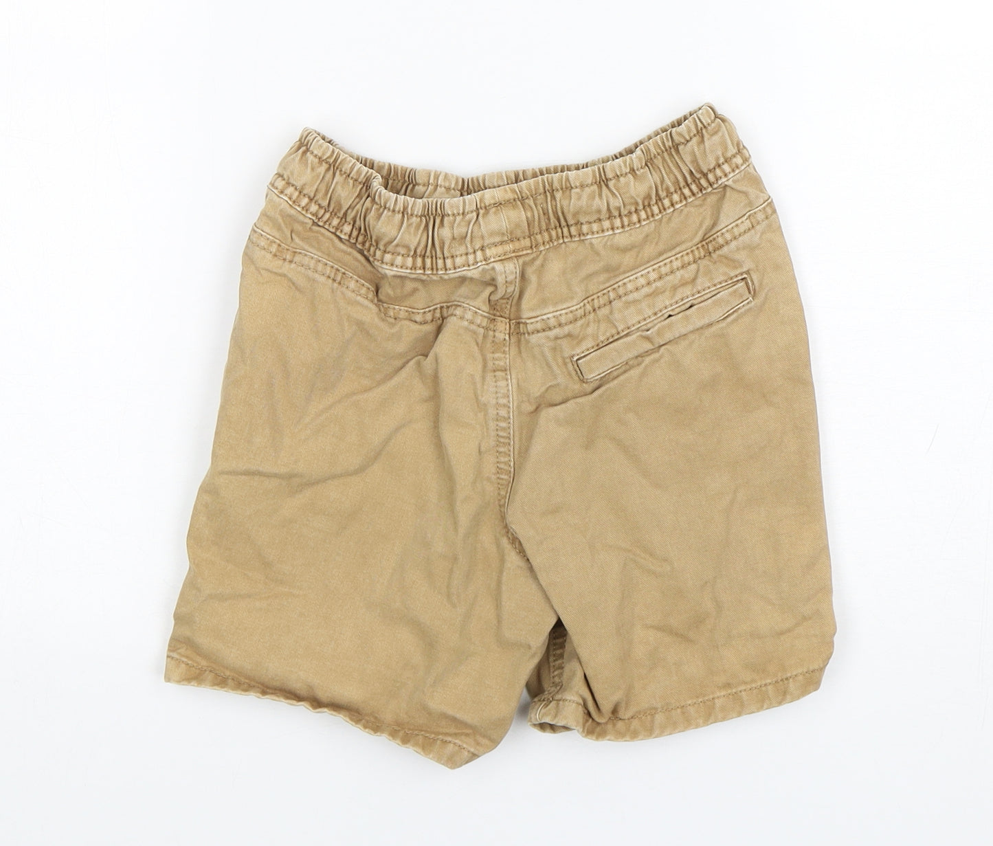 M&S Boys Beige  Cotton Chino Shorts Size 7-8 Years  Regular