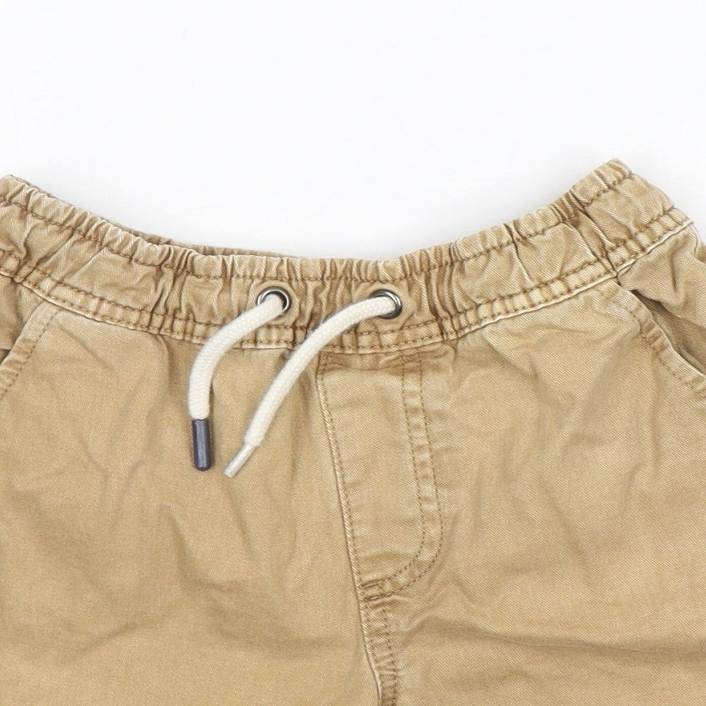 M&S Boys Beige  Cotton Chino Shorts Size 7-8 Years  Regular