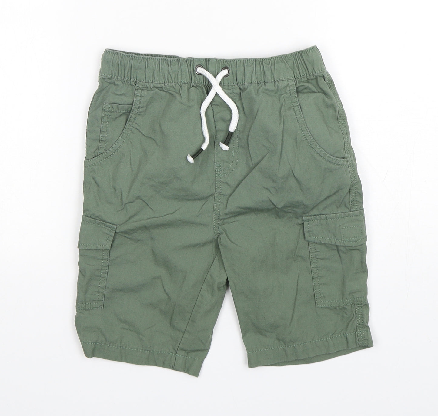 TU Boys Green  Cotton Cargo Shorts Size 8 Years  Regular
