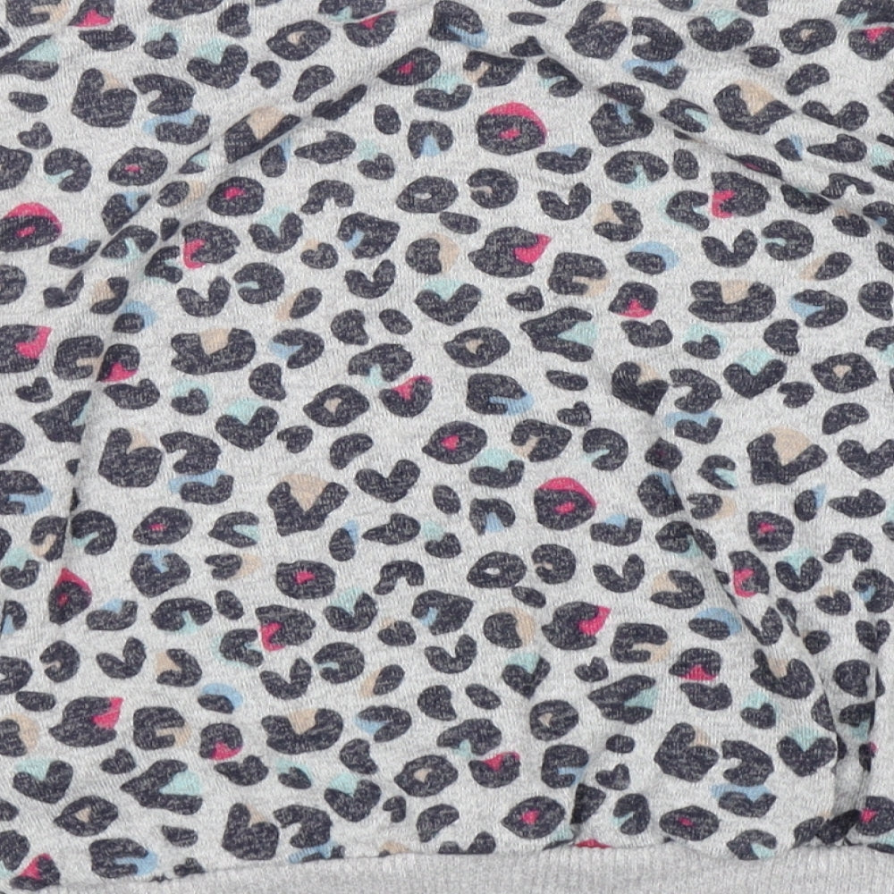 M&S Girls Multicoloured Animal Print Viscose Pullover Sweatshirt Size 9-10 Years