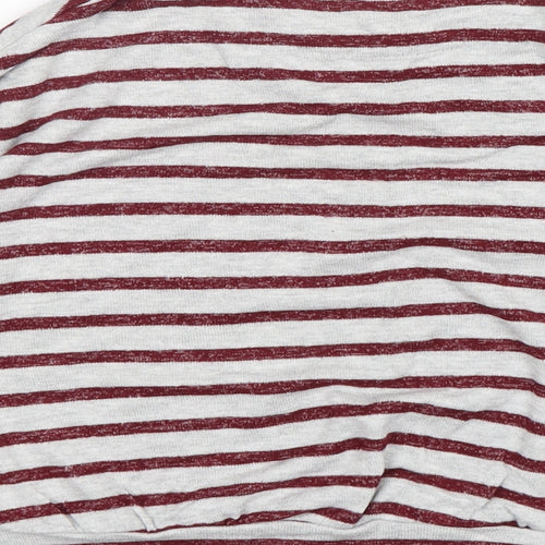M&S Girls Multicoloured Striped Viscose Pullover Sweatshirt Size 8-9 Years