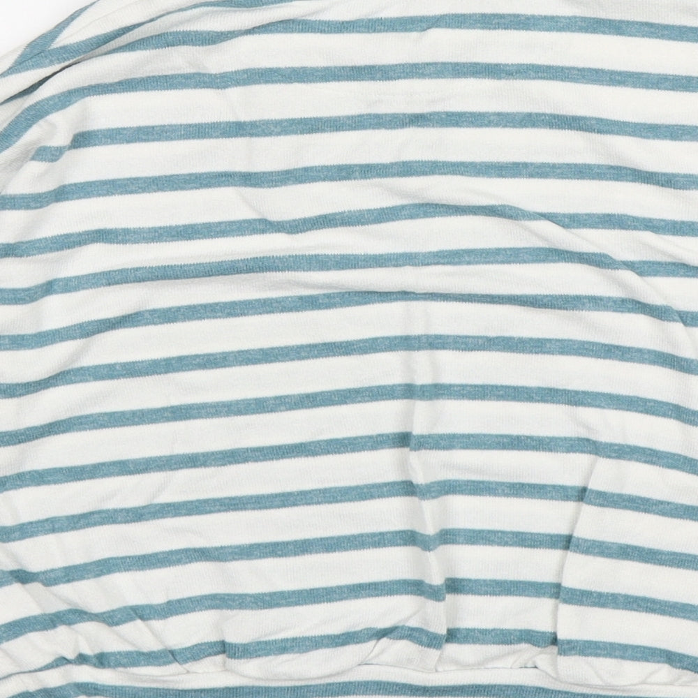 M&S Girls Multicoloured Striped Cotton Pullover Sweatshirt Size 8-9 Years