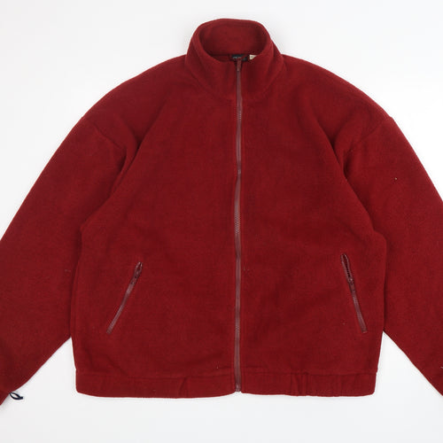 Pure Womens Red  Polyester Full Zip Sweatshirt Size L