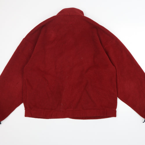 Pure Womens Red  Polyester Full Zip Sweatshirt Size L