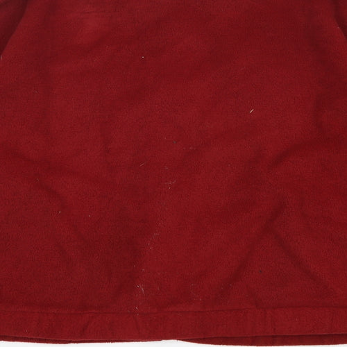 Pure Womens Red  Polyester Full Zip Sweatshirt Size L