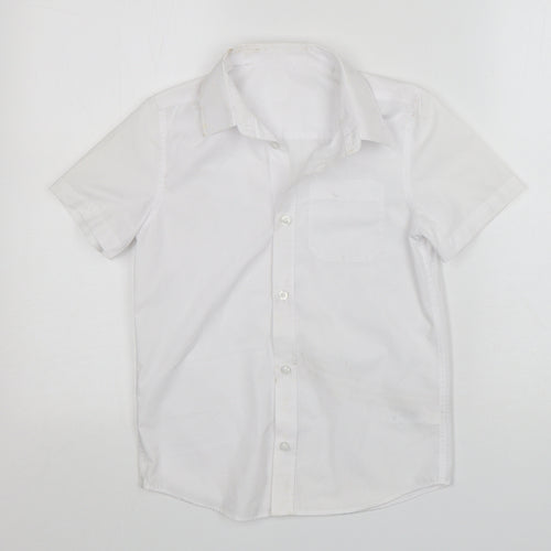 F&F Boys White  Cotton Basic Button-Up Size 8-9 Years Collared  - School Wear