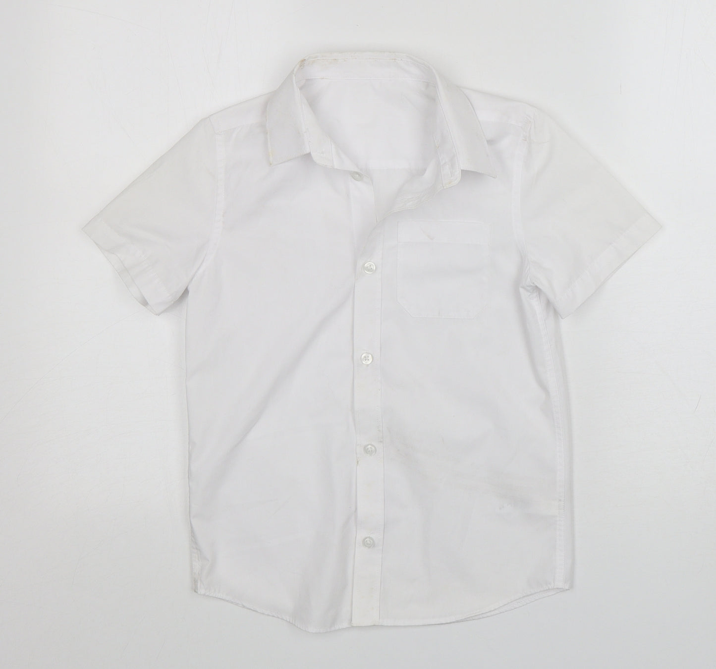 F&F Boys White  Cotton Basic Button-Up Size 8-9 Years Collared  - School Wear