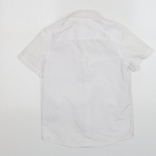 F&F Boys White  Cotton Basic Button-Up Size 8-9 Years Collared  - School Wear