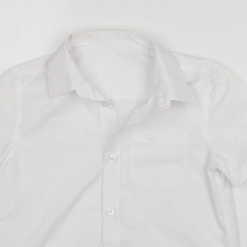 F&F Boys White  Cotton Basic Button-Up Size 8-9 Years Collared  - School Wear