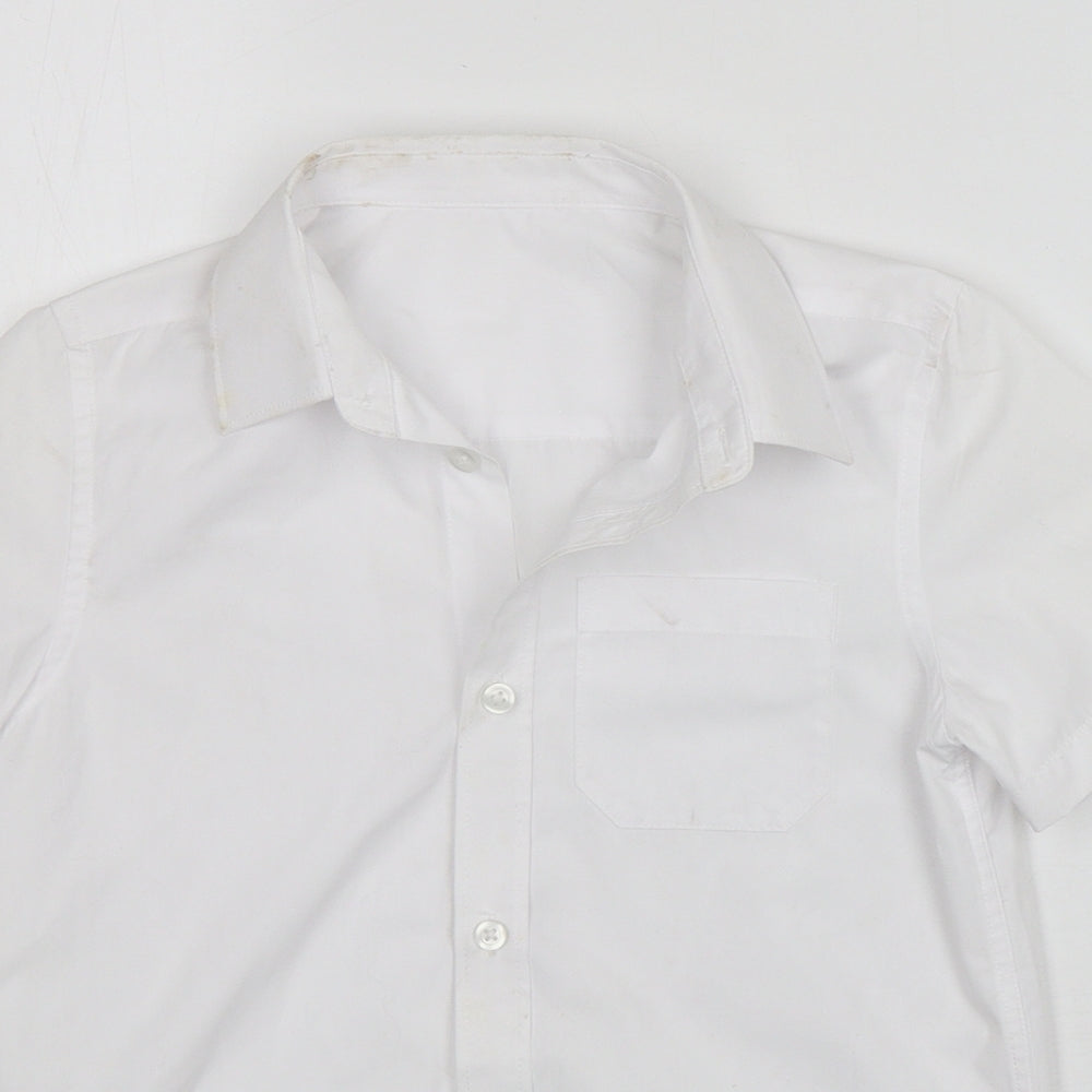 F&F Boys White  Cotton Basic Button-Up Size 8-9 Years Collared  - School Wear