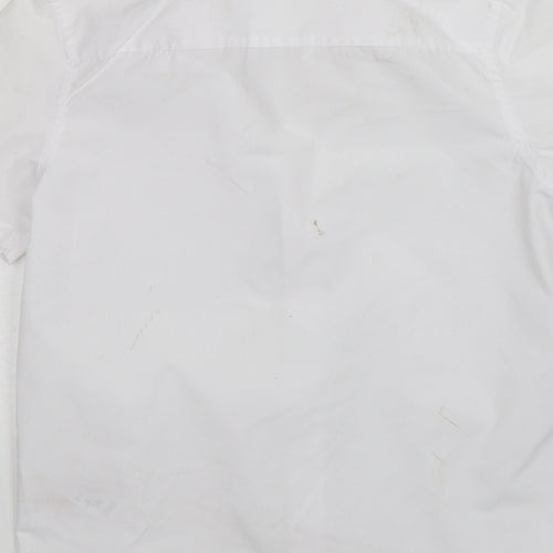 F&F Boys White  Cotton Basic Button-Up Size 8-9 Years Collared  - School Wear
