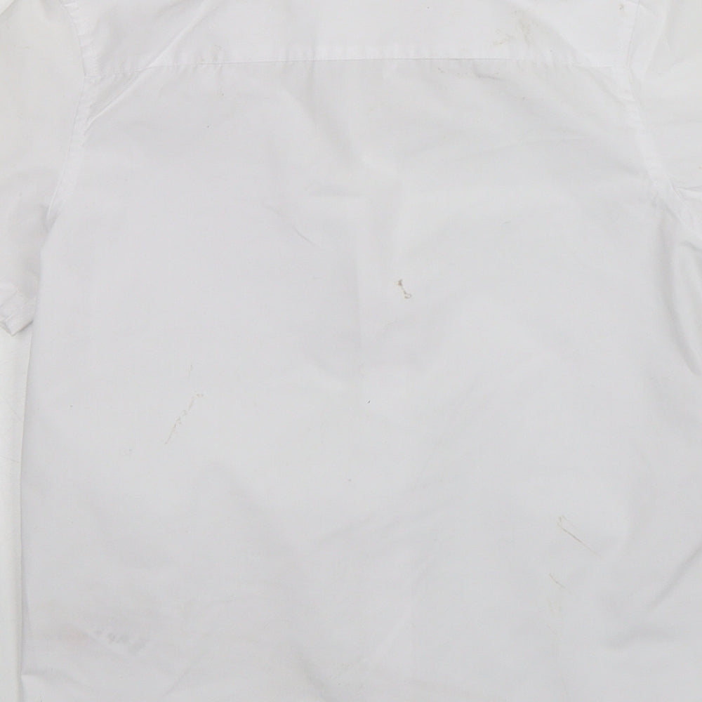 F&F Boys White  Cotton Basic Button-Up Size 8-9 Years Collared  - School Wear