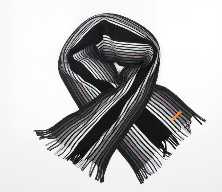 Consigliere Mens Multicoloured Striped Scarf Size Regular