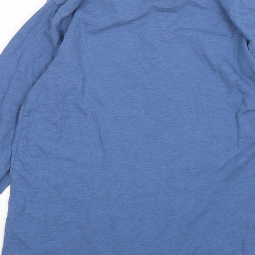 Matalan Boys Blue  Cotton Basic T-Shirt Size 12-13 Years Round Neck
