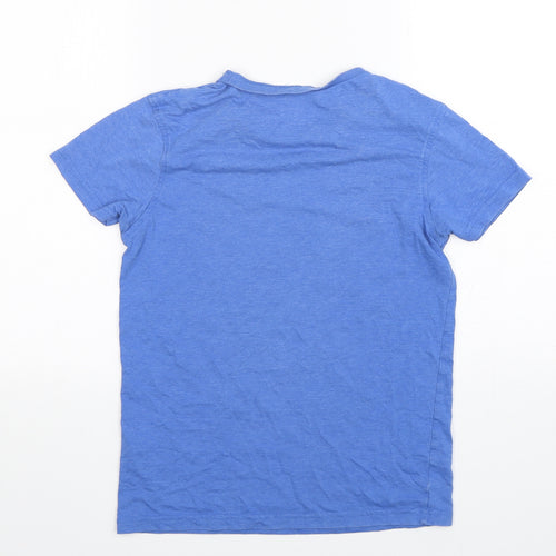 George Boys Blue  Cotton Basic T-Shirt Size 12-13 Years Round Neck