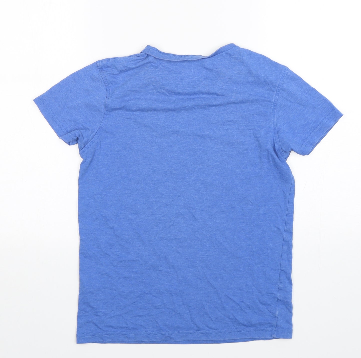 George Boys Blue  Cotton Basic T-Shirt Size 12-13 Years Round Neck