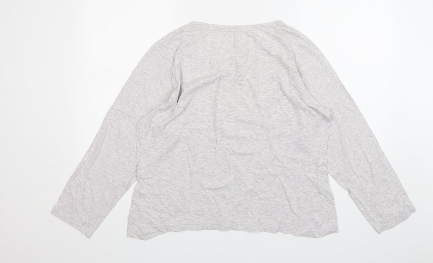 Primark Womens Grey  Cotton Top Pyjama Top Size XL