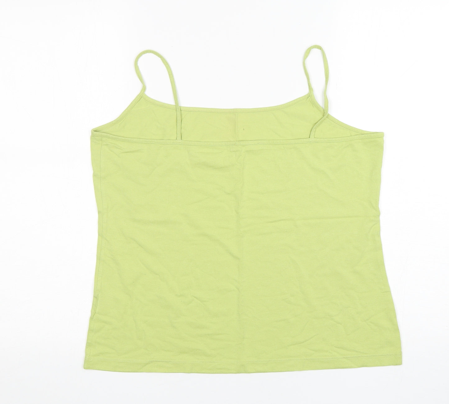 M&S Womens Green  Viscose Camisole Tank Size 18 Round Neck