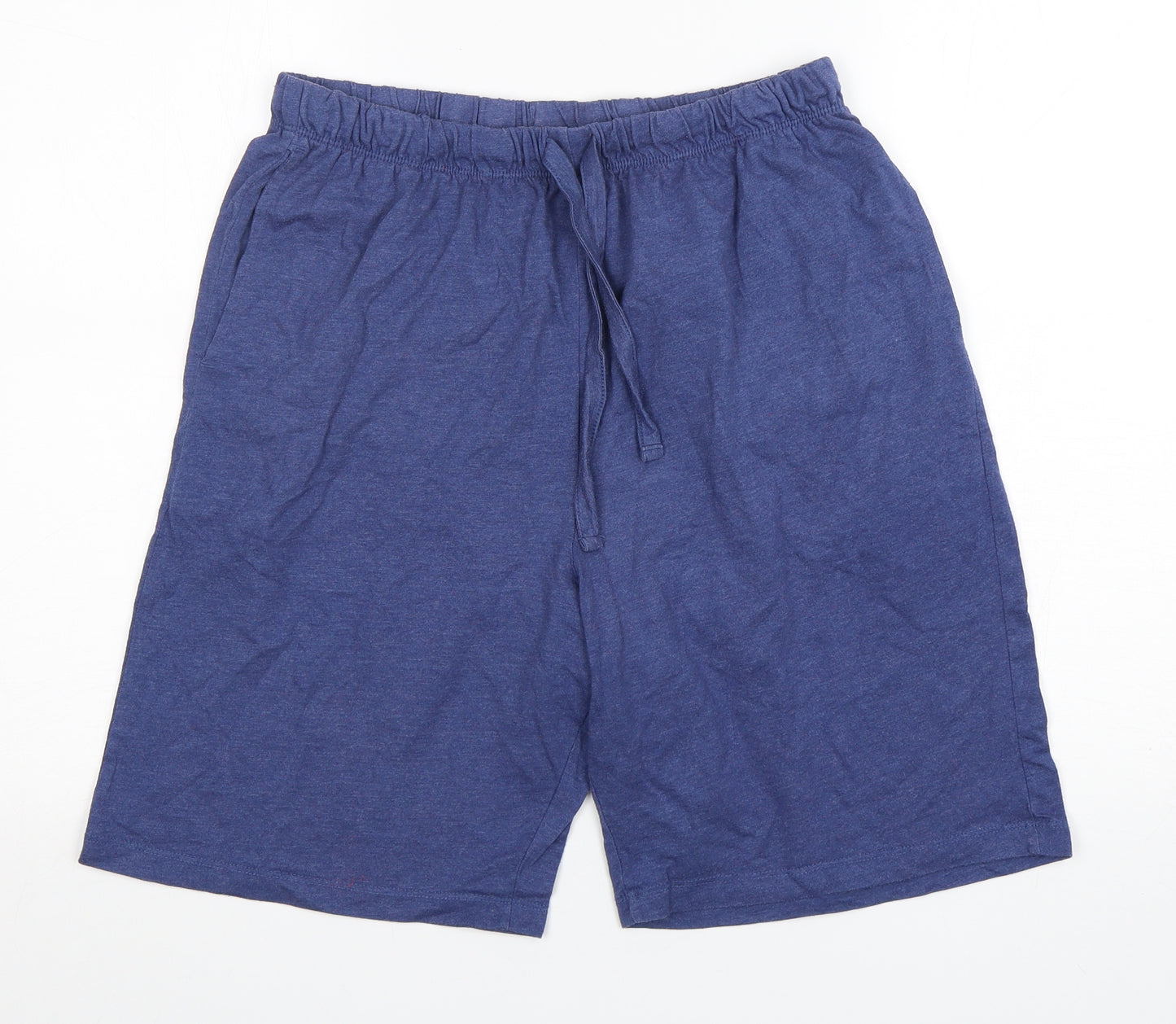 Dunnes Stores Mens Blue  Cotton  Sleep Shorts Size L