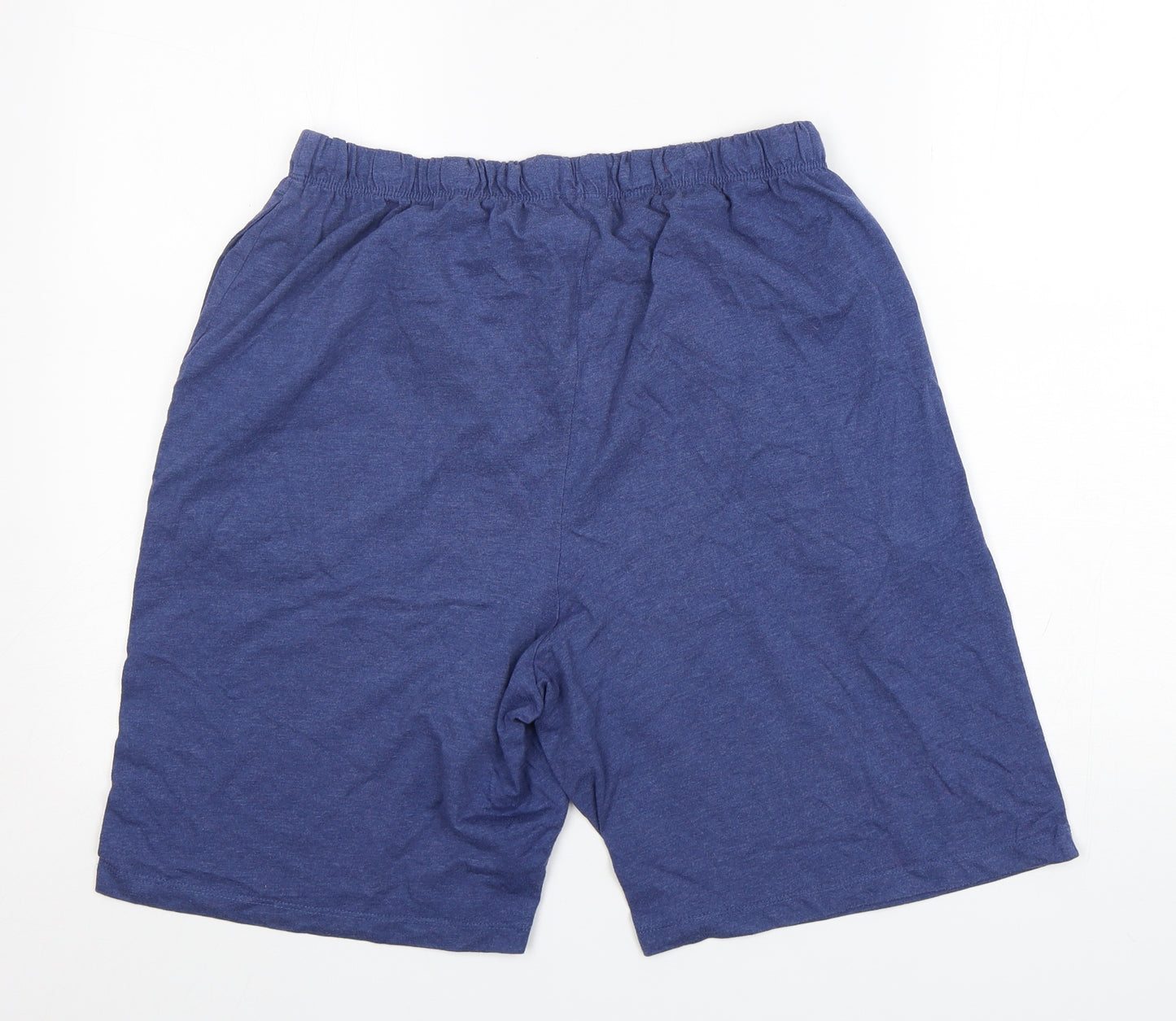 Dunnes Stores Mens Blue  Cotton  Sleep Shorts Size L