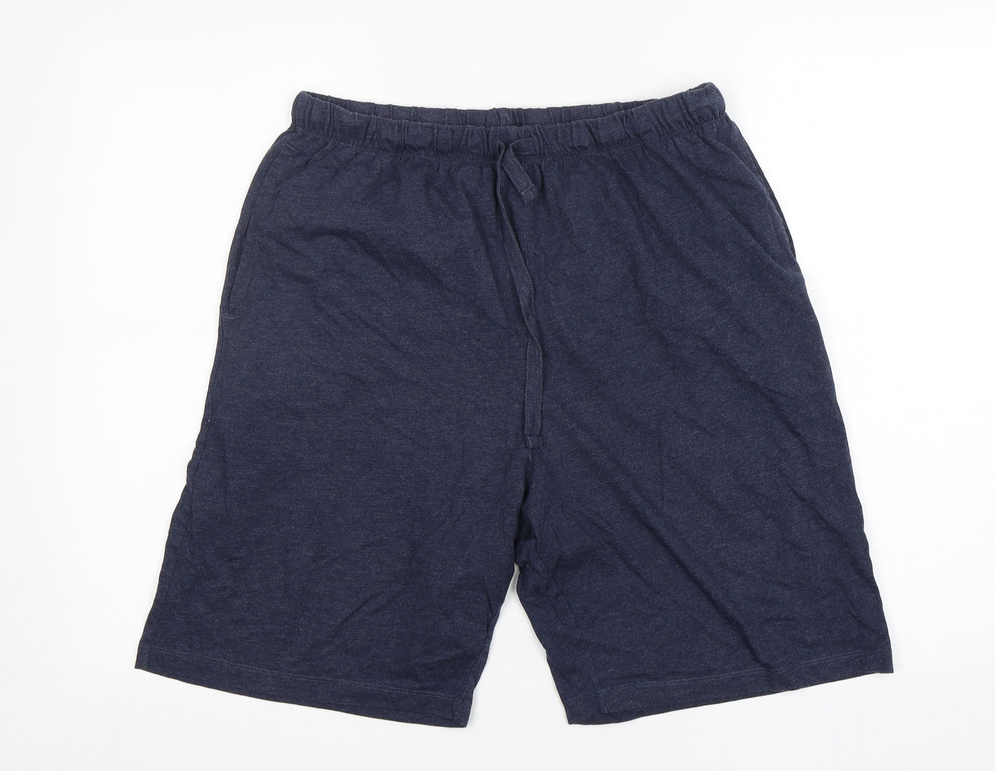 Dunnes Stores Mens Blue  Cotton  Sleep Shorts Size L