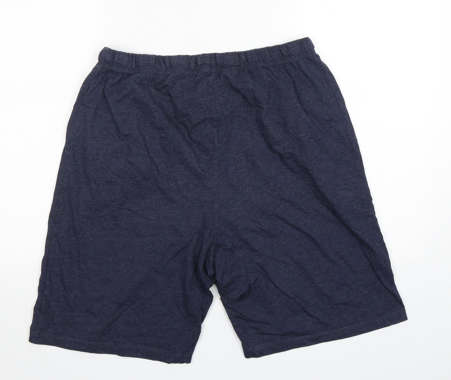 Dunnes Stores Mens Blue  Cotton  Sleep Shorts Size L