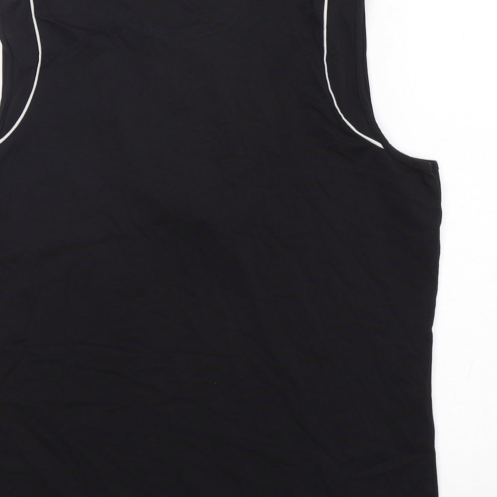 Green Lamb Womens Black  Nylon Basic Tank Size 14 Collared