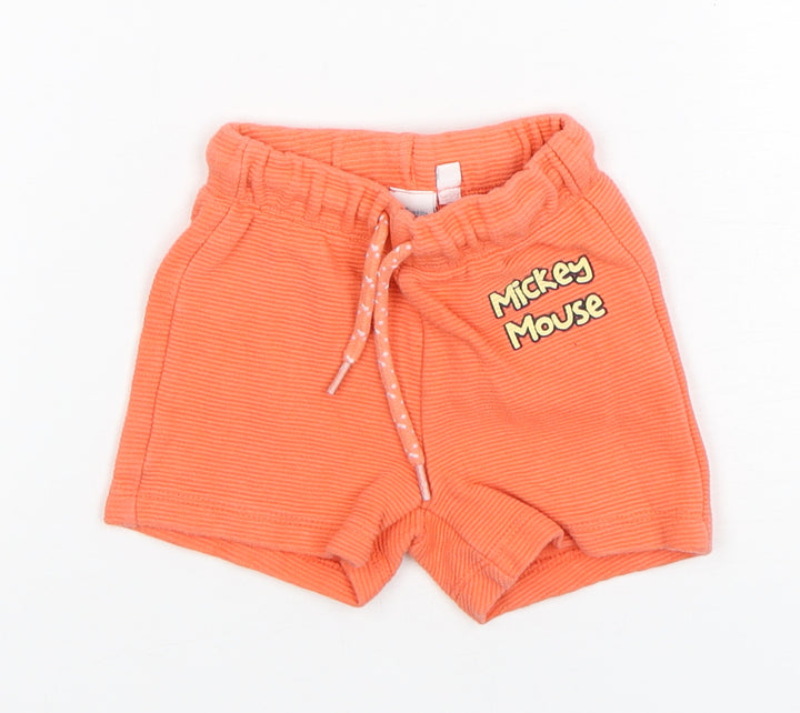 Disney Boys Orange  Cotton Sweatpants Trousers Size 18 Months